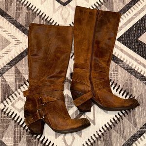 Fergie tall leather boots